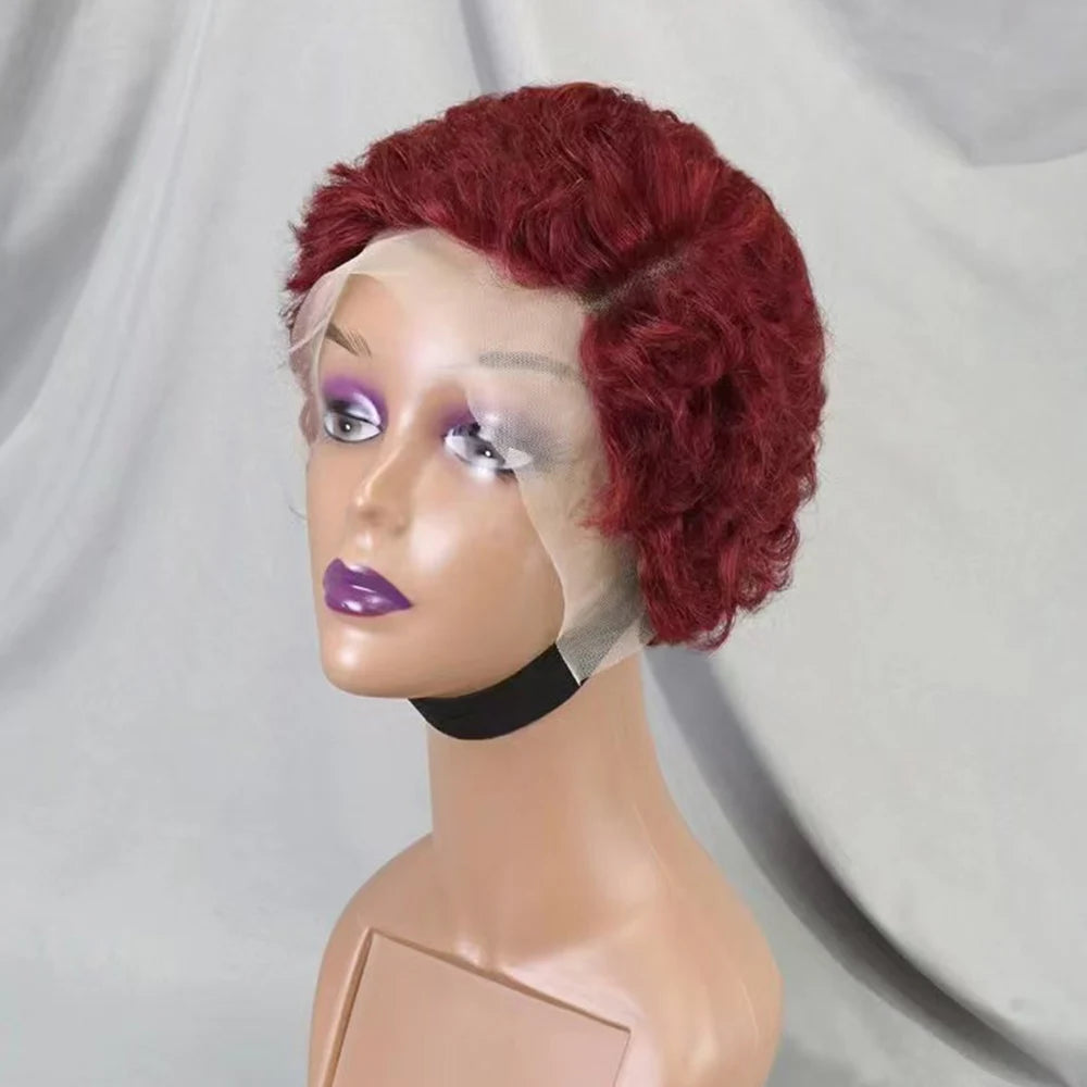 La Petite Audacieuse — Perruque 13x4 Lace Frontal Pixie Curly (Densité 180%)