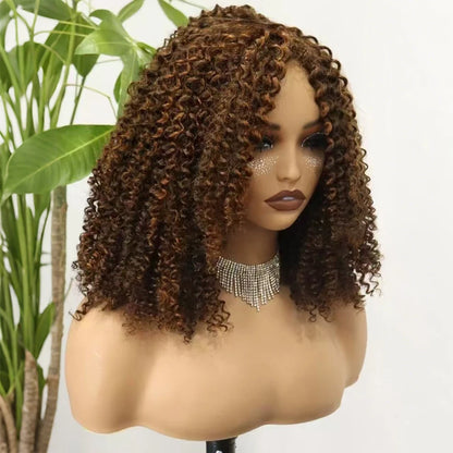 The Afro Crown — Kinky Curly Wig with Bangs (Maximum Density 350%)