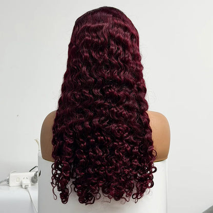 The Ebony Mermaid — 13x4 HD Lace Frontal Water Wave Wig (Density 300%)