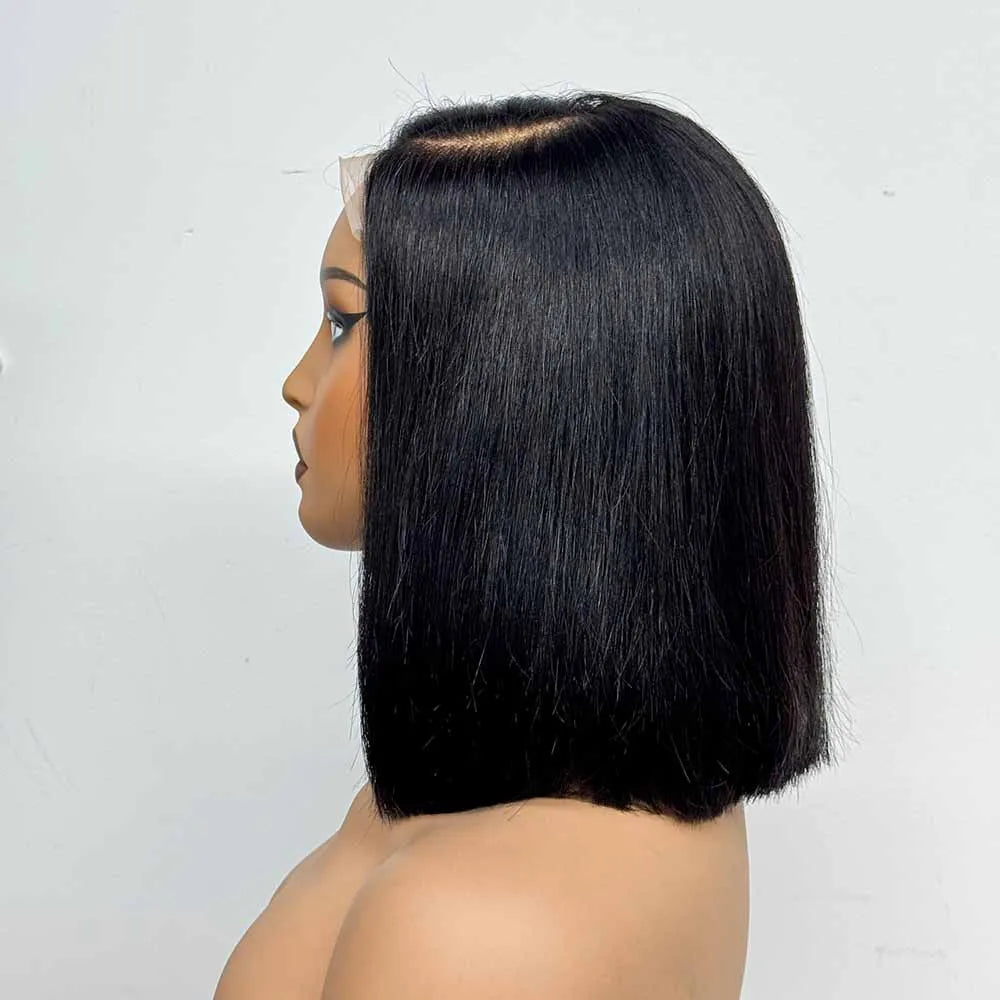 Le Bob C-Part — Perruque Carré 5x5 HD Lace Closure Bone Straight (Densité Suprême 280%)
