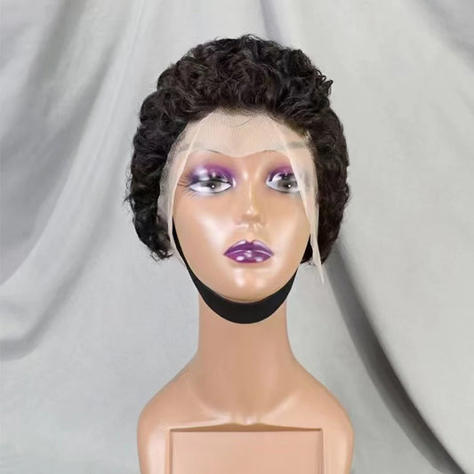 The Little Daring One — 13x4 Lace Frontal Pixie Curly Wig (Density 180%)