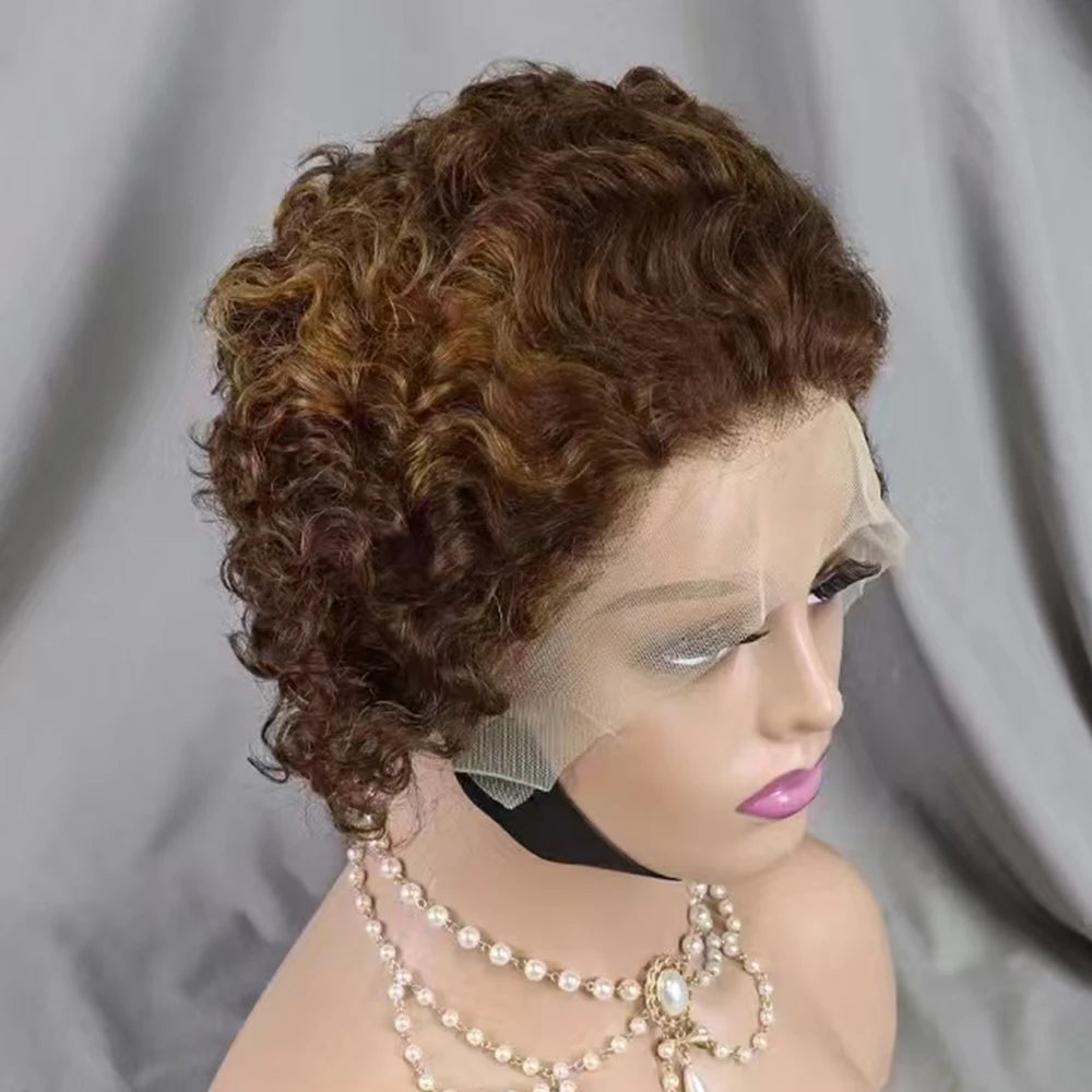 La Pixie Divine — Perruque 13x4 Lace Frontal Kinky Curly (Densité 180%)