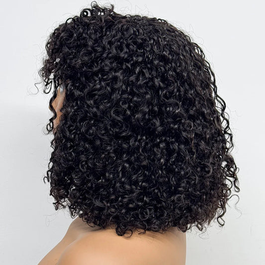 The Parisian Curly — 14" Fringe Machine Made Wig (Density 280%)