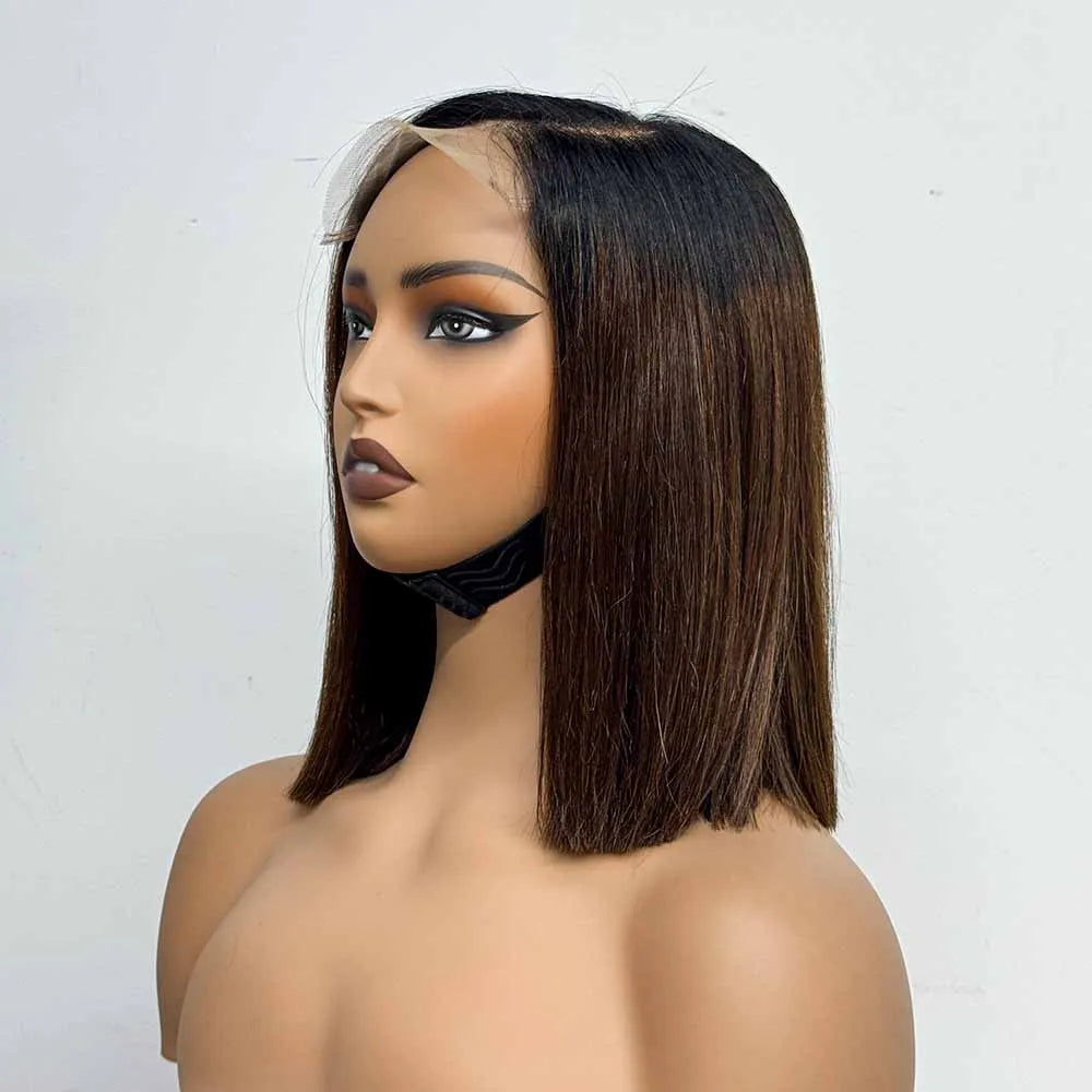 Le Bob C-Part — Perruque Carré 5x5 HD Lace Closure Bone Straight (Densité Suprême 280%)