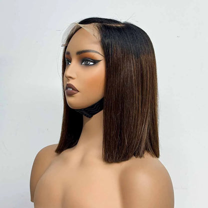 Le Bob C-Part — Perruque Carré 5x5 HD Lace Closure Bone Straight (Densité Suprême 280%)