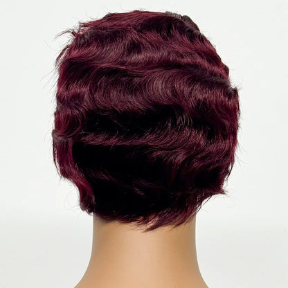 The Bohemian Pixie — Short Loose Wave Full Machine Made Wig (Density 150%)