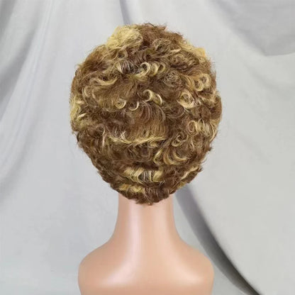 La Petite Audacieuse — Perruque 13x4 Lace Frontal Pixie Curly (Densité 180%)
