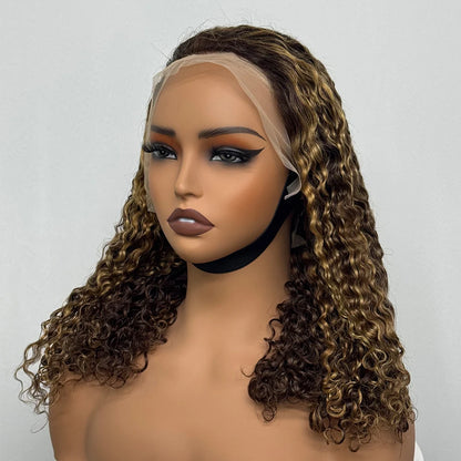 The Sumptuous Autumn — 13x4 Lace Frontal Water Wave Colored Wig (Density 250%)