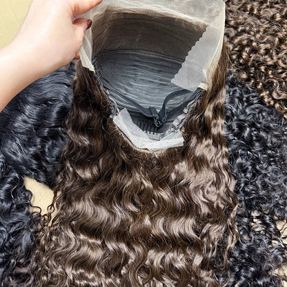 The Ebony Mermaid — 13x4 HD Lace Frontal Water Wave Wig (Density 300%)