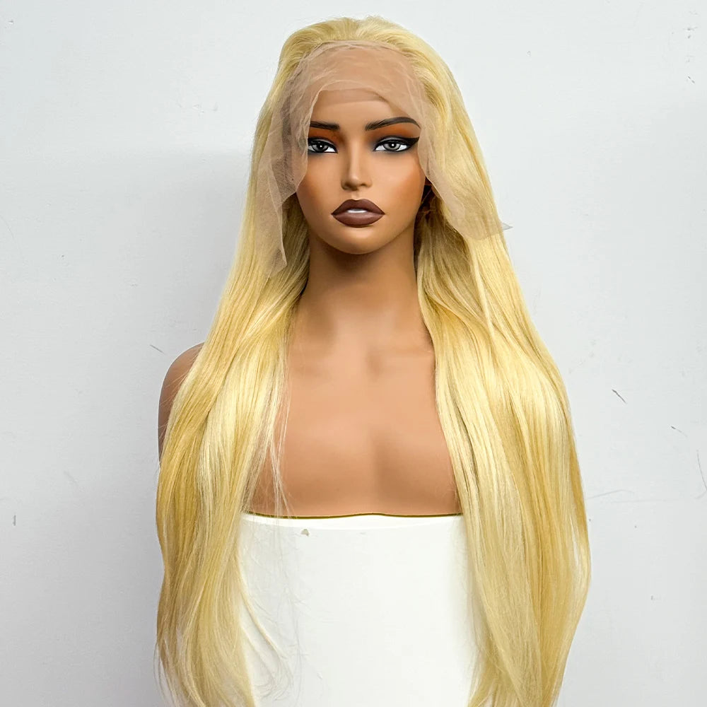 The Solar Smooth — 13x4 Lace Frontal Straight Blonde #613 Wig (Density 250%)