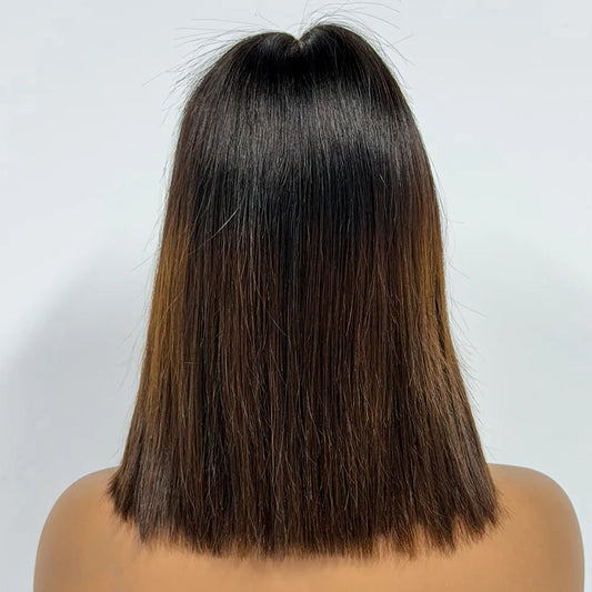 The Mirror Bob — 2x6 Lace Closure Bone Straight Bob Wig (Density 230%)
