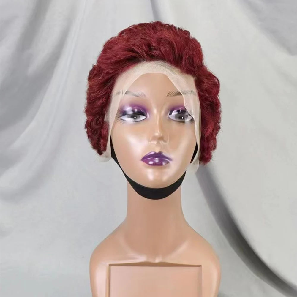 La Petite Audacieuse — Perruque 13x4 Lace Frontal Pixie Curly (Densité 180%)