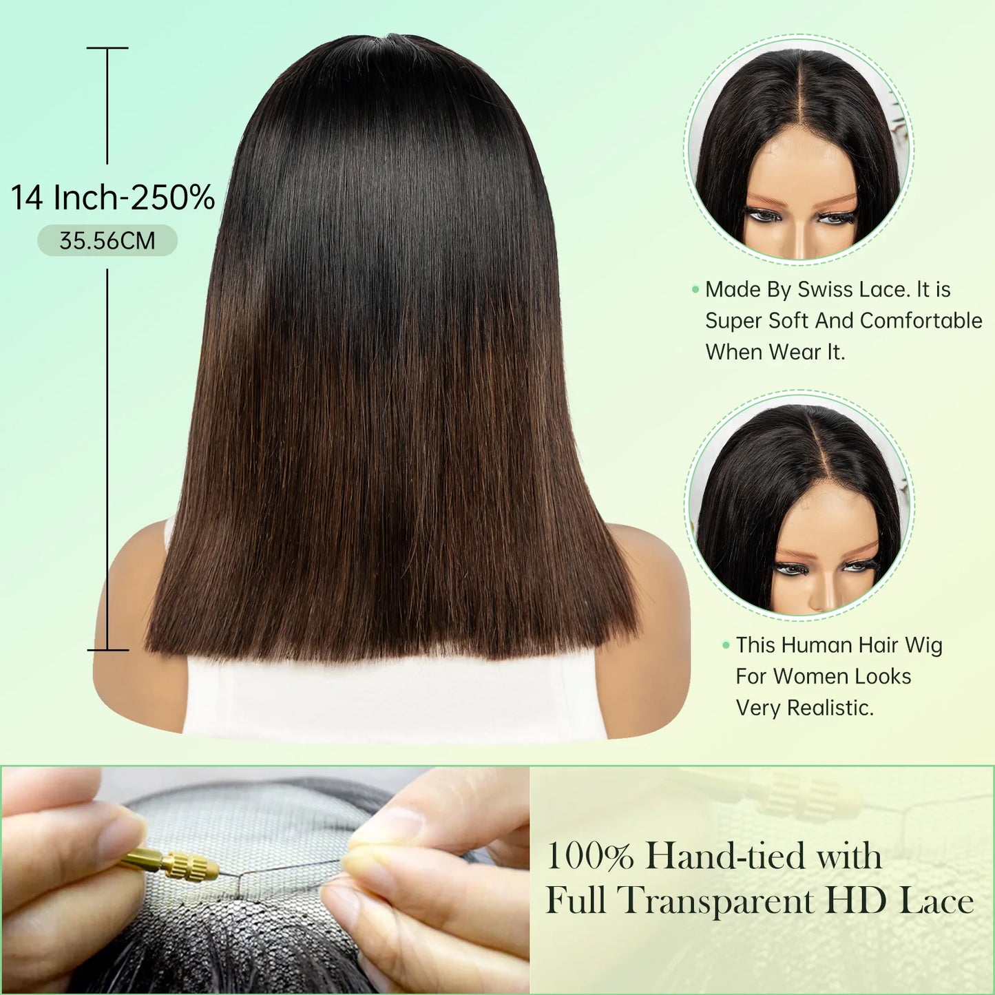 Le Carré Impérial — Perruque 2x6 HD Lace Bob Raw Hair Vietnamien