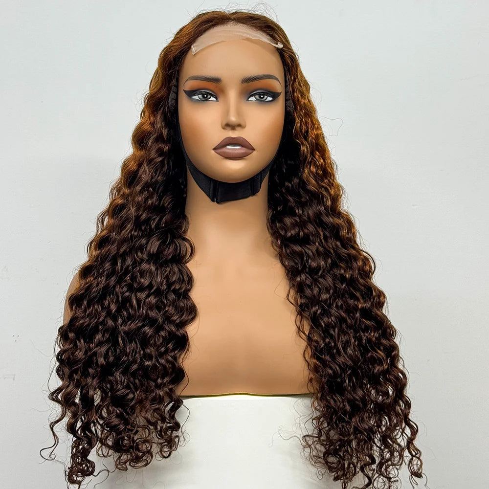 The Supreme Cascade — 4x4 HD Lace Closure Deep Water Wave Wig (Supreme Density 300% - 28")