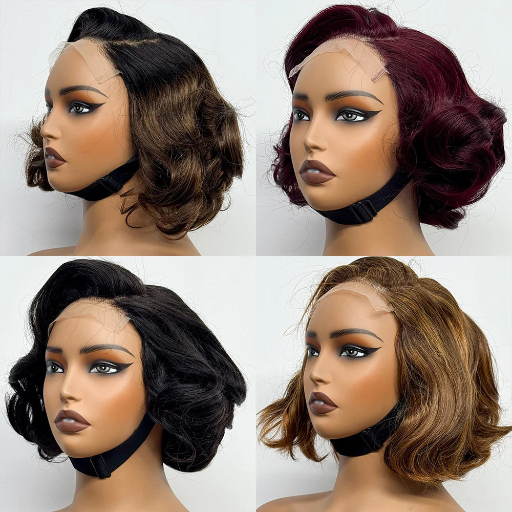 The Voluptuous Short Bob — 5x5 Lace Closure Loose Bouncy Wig (Density 230%)