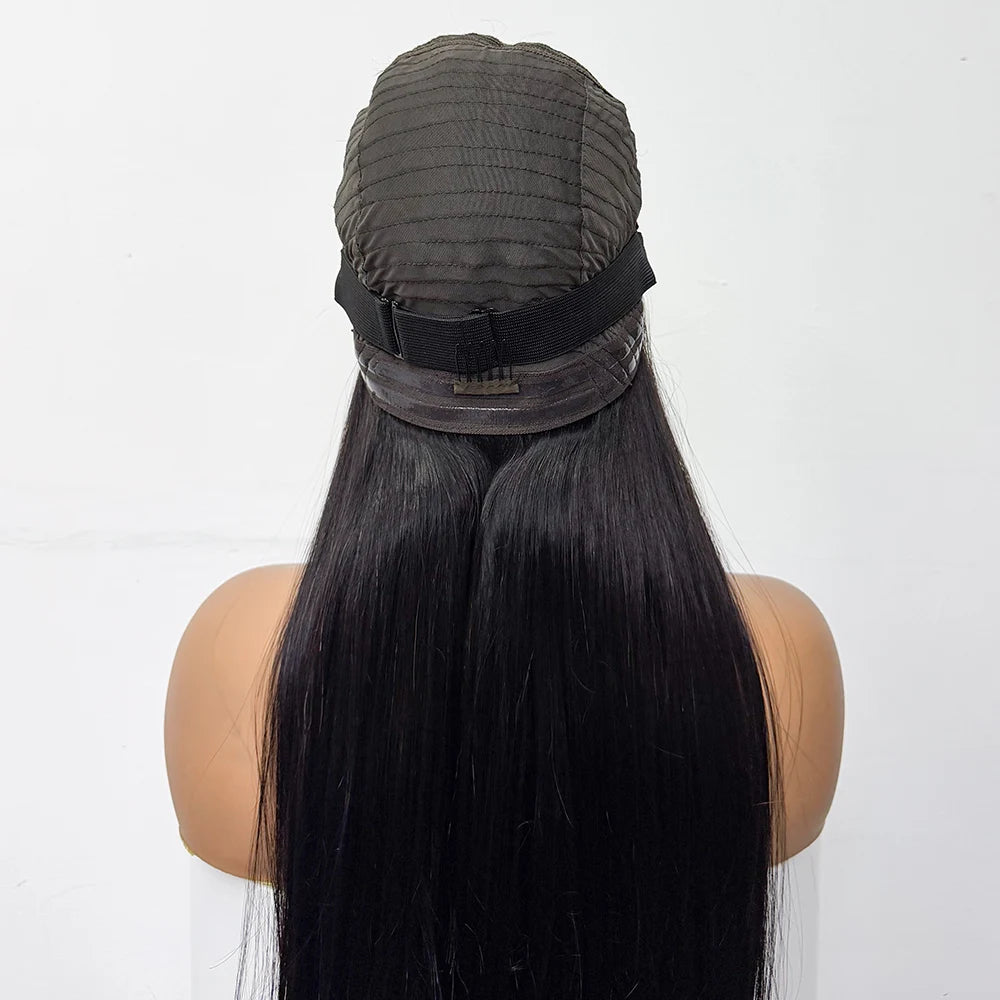300% Density Glueless Human Hair Wig 24in 5x5 Transparent Lace Closure Wig Highlight Ombre Double Drawn Bone Straight Human Hair