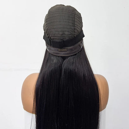 300% Density Glueless Human Hair Wig 24in 5x5 Transparent Lace Closure Wig Highlight Ombre Double Drawn Bone Straight Human Hair