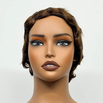 The Bohemian Pixie — Short Loose Wave Full Machine Made Wig (Density 150%)