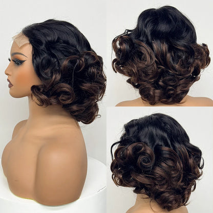 La Parisienne Bouncy — Perruque 5x5 HD Lace Closure Carré Loose Wave (Densité 250% - 14")