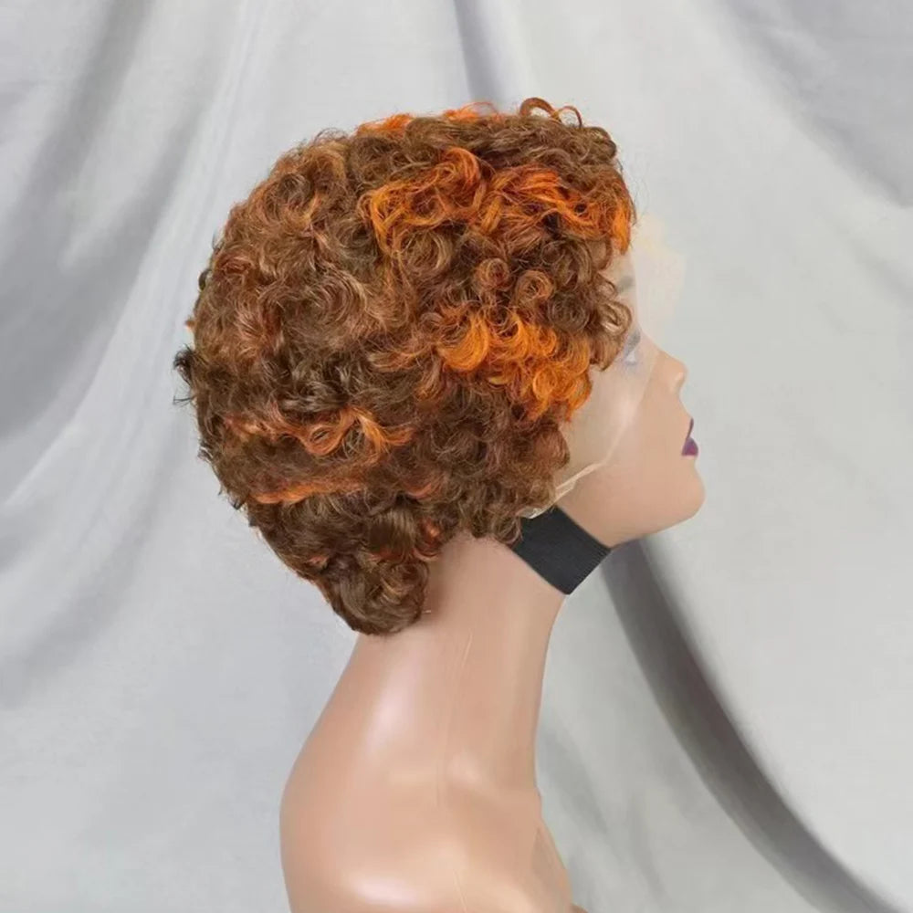 La Petite Audacieuse — Perruque 13x4 Lace Frontal Pixie Curly (Densité 180%)