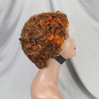 La Petite Audacieuse — Perruque 13x4 Lace Frontal Pixie Curly (Densité 180%)