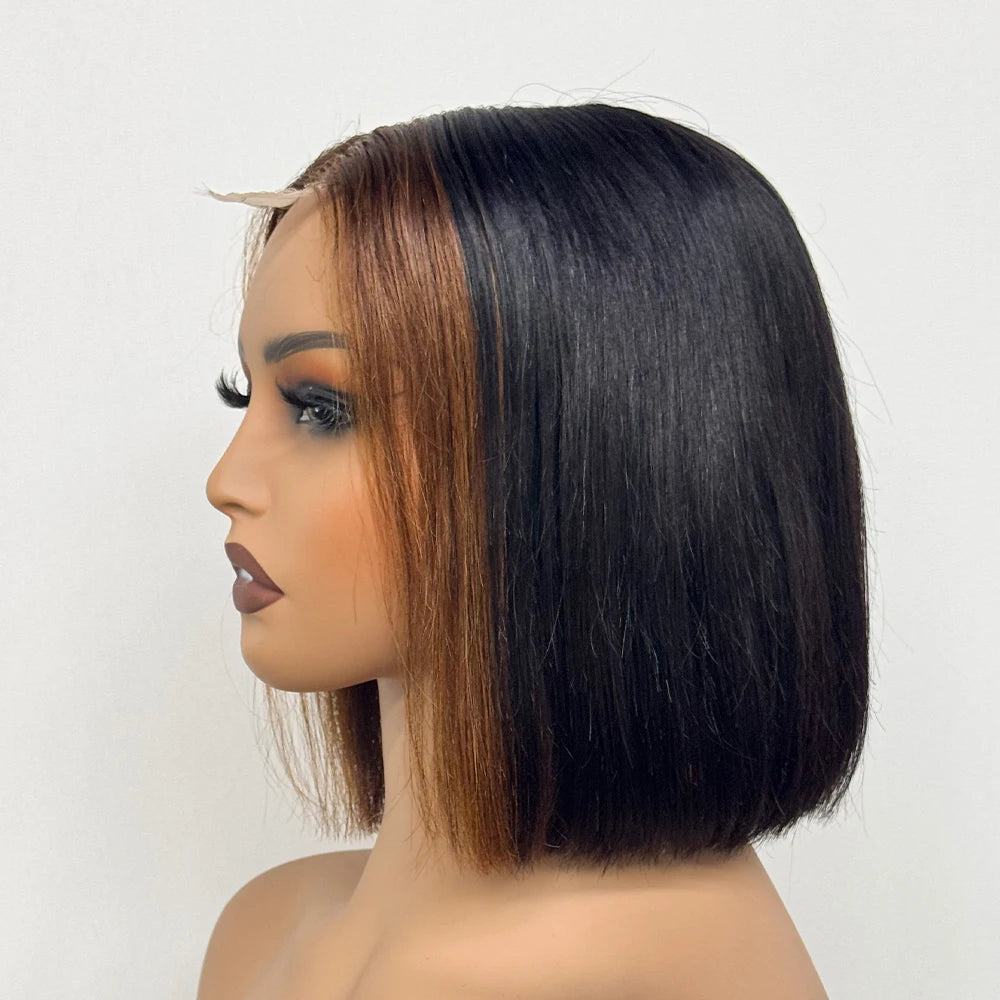 Le Carré Céleste — Perruque Bob 2x6 HD Lace Closure Bone Straight (Densité 250%)