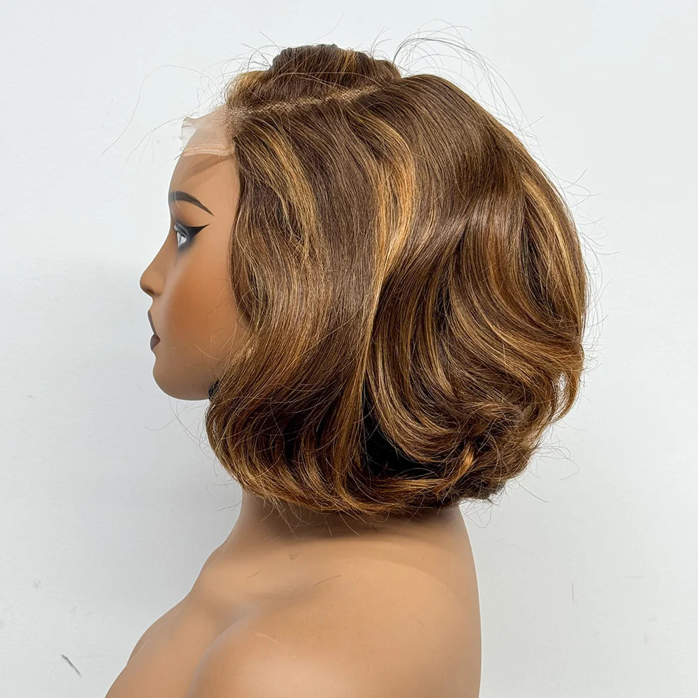 The Voluptuous Short Bob — 5x5 Lace Closure Loose Bouncy Wig (Density 230%)