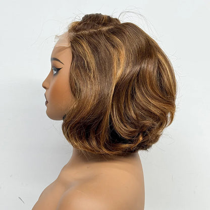 The Voluptuous Short Bob — 5x5 Lace Closure Loose Bouncy Wig (Density 230%)