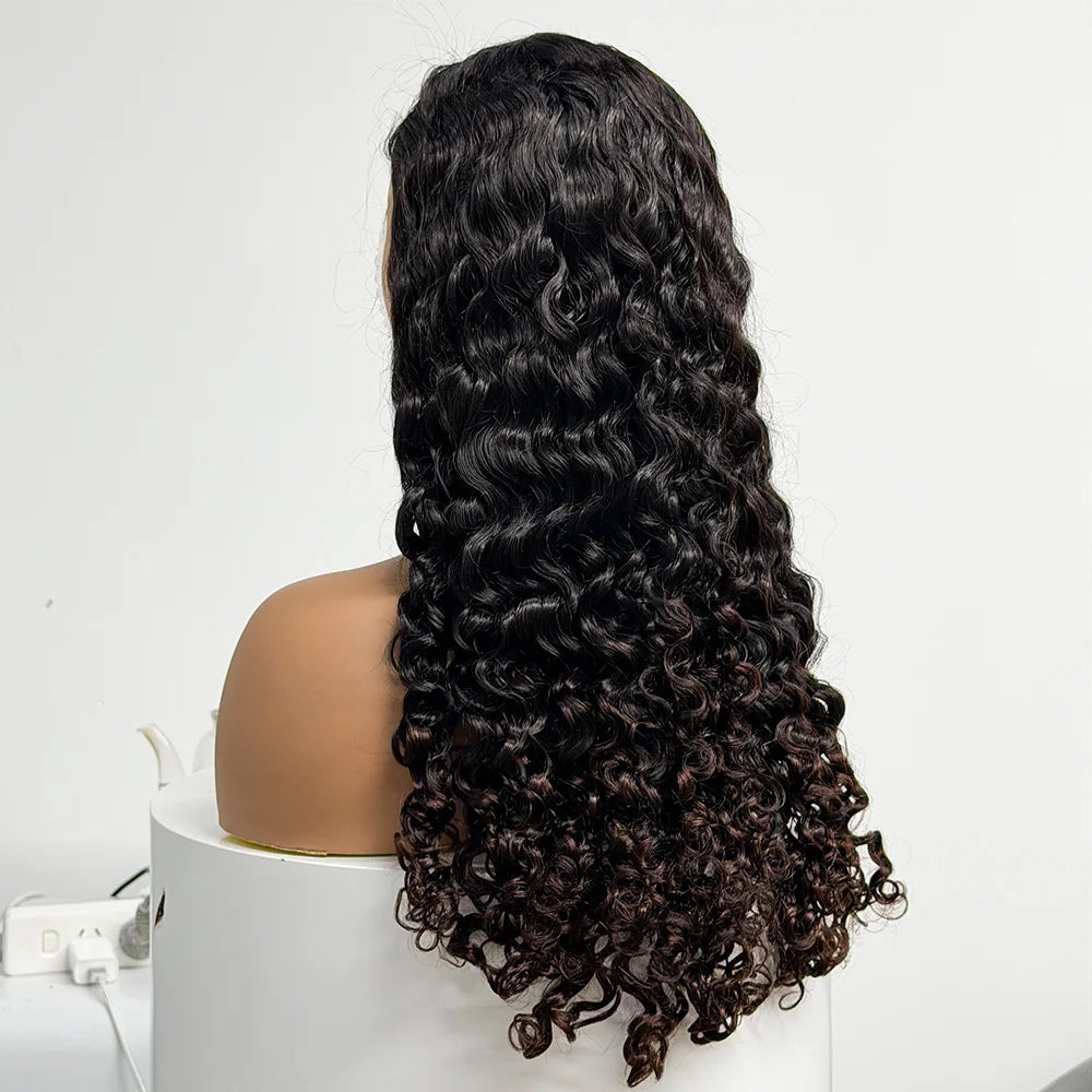 The Ebony Mermaid — 13x4 HD Lace Frontal Water Wave Wig (Density 300%)