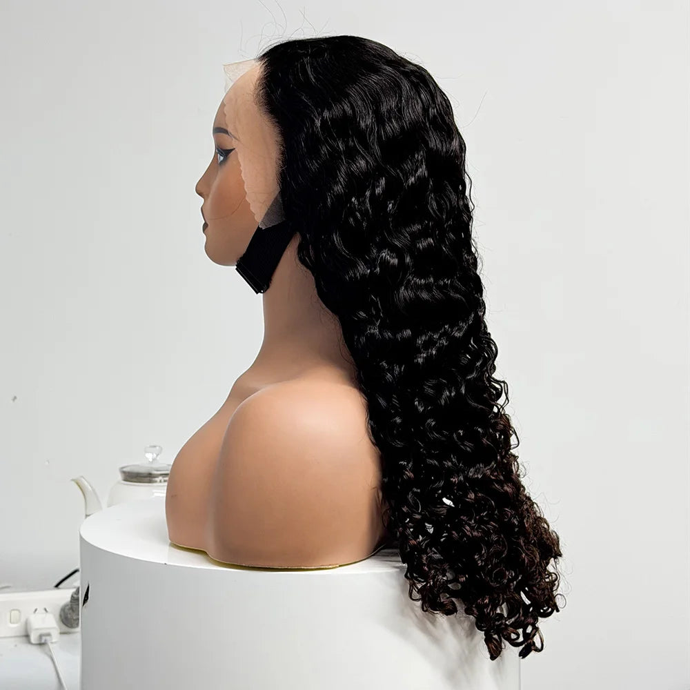 The Ebony Mermaid — 13x4 HD Lace Frontal Water Wave Wig (Density 300%)