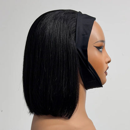 Le Bob Express — Demi-Perruque Headband Bone Straight (Densité 250% - 8")